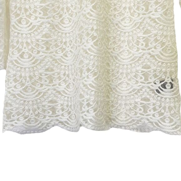 NWT Altar’d State Grace Blouse Sheer Ivory Cream Lace Top Women’s Size Small NEW - Picture 8 of 14